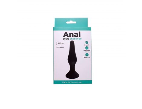 Korek analny silikonowy Fantasy mały czarny 10,5 cm - 3