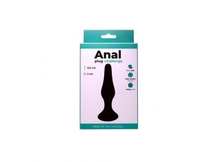 Korek analny silikonowy Fantasy czarny duży 12.5 cm