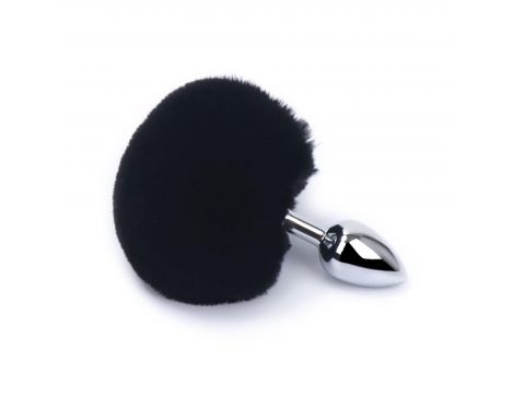 BUTT PLUG black bunny tail - 2