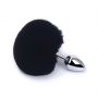 BUTT PLUG black bunny tail - 3