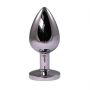 Korek analny Fantasy srebrny mały z czerwonym diamentem 7 cm - 3