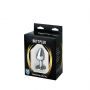 Średni srebrny korek analny Fantasy z czerwonym diamentem 8 cm - 3