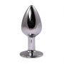 Duży srebrny korek analny z czerwonym diamentem Fantasy 9 cm - 2