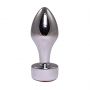 Korek analny srebrny z różowym diamentem Fantasy 7,7 cm - 2