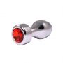 Korek analny srebrny z czerwonym diamentem Fantasy 6 cm - 4