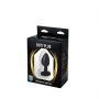 Korek analny Fantasy czarny z białym diamentem 7 cm - 4