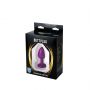 Fioletowy korek analny Fantasy z białym diamentem 7 cm - 4