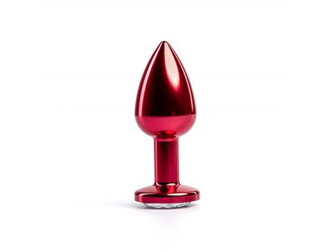 Red Butt Plug with White Diamond