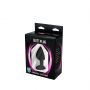 Korek analny silikonowy czarny medium z białym kryształem Fantasy 8 cm - 4