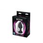 Czarny silikonowy korek analny Fantasy mały z białym kryształem 7 cm - 4