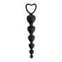 Koraliki analne Fantasy serduszka silikonowe czarne 18 cm - 3