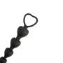 Koraliki analne Fantasy serduszka silikonowe czarne 18 cm - 2