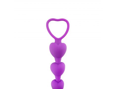 Koraliki analne serduszki silikonowe Fantasy czarne 18 cm - 3