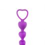 Koraliki analne serduszki silikonowe Fantasy czarne 18 cm - 4