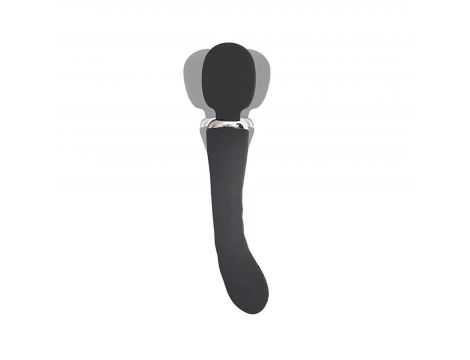 Czarny wibrator łechtaczkowy punktu G Fantasy silikonowy USB 24 cm - 2