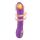 Wibrator realistyczny Fantasy fioletowy silikonowy 22 cm z grzaniem USB