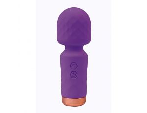 Fioletowa silikonowa mini różdżka masażowa Fantasy Eros USB 12 cm