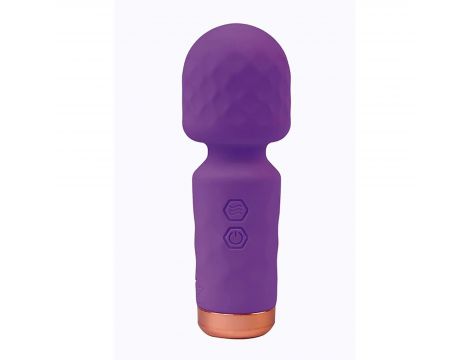 Fioletowa silikonowa mini różdżka masażowa Fantasy Eros USB 12 cm