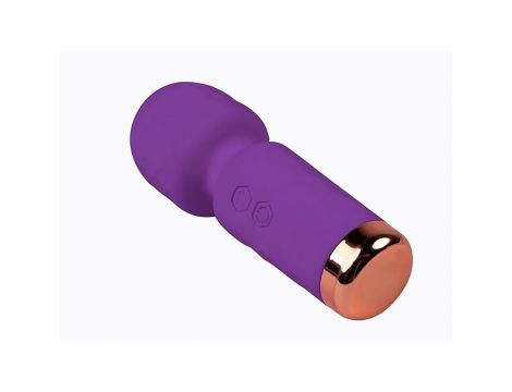 Fioletowa silikonowa mini różdżka masażowa Fantasy Eros USB 12 cm - 2