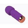 Fioletowa silikonowa mini różdżka masażowa Fantasy Eros USB 12 cm - 3