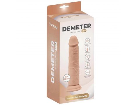 Realistyczne dildo wibrujące Fantasy Demeter 20 cm USB - 7