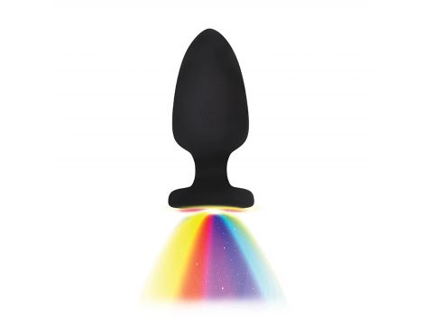 Korek analny wibrujący LED silikonowy Fantasy 10 cm USB z pilotem - 3