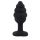 Korek analny silikonowy Fantasy czarny żebrowany 7cm