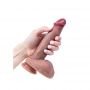 Dildo silikonowe Fantasy z ruchomą skórką 21 cm - 8