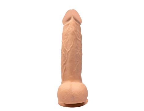 Dildo rotacyjne wibrujące realistyczne Fantasy 22 cm USB z pilotem - 6