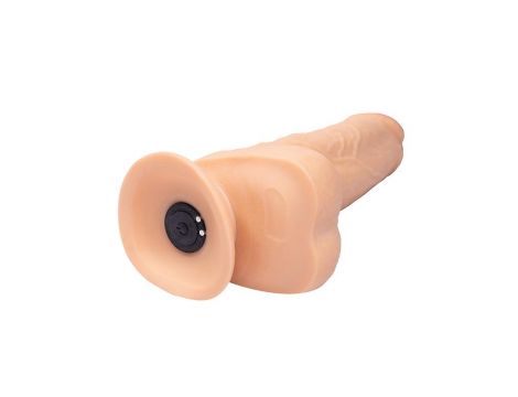 Dildo rotacyjne wibrujące realistyczne Fantasy 22 cm USB z pilotem - 7