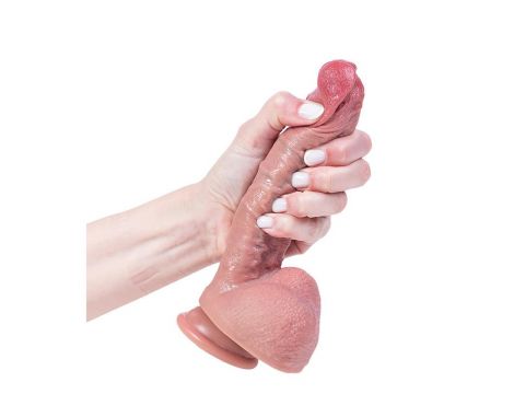 Elastyczne silikonowe dildo hiperrealistyczne Fantasy 21 cm - 8