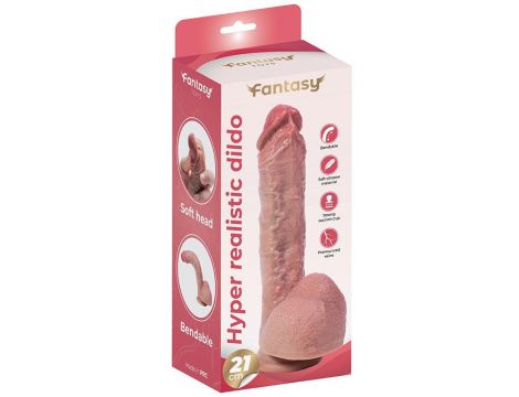 Elastyczne silikonowe dildo hiperrealistyczne Fantasy 21 cm - 9