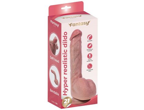 Dildo silikonowe elastyczne hiperrealistyczne Fantasy 21 cm - 8