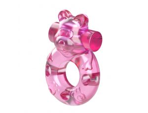 Vibrating Bear Cock Ring – Pink