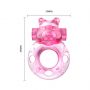 Vibrating Bear Cock Ring – Pink - 3