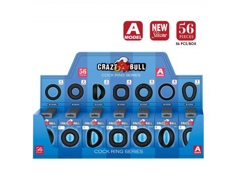 Zestaw 56 silikonowych pierścieni erekcyjnych Crazy Bull - 3