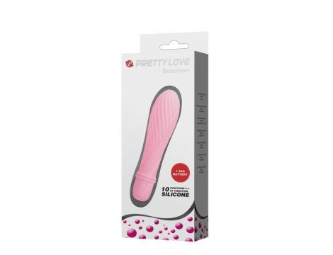 Wibrator silikonowy Pretty Love Solomon 10 funkcji bateria AAA 12 cm - 5