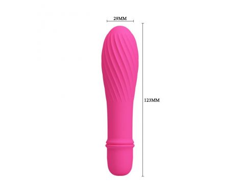 Wibrator silikonowy Pretty Love Solomon 10 funkcji bateria AAA 12.3 cm - 2