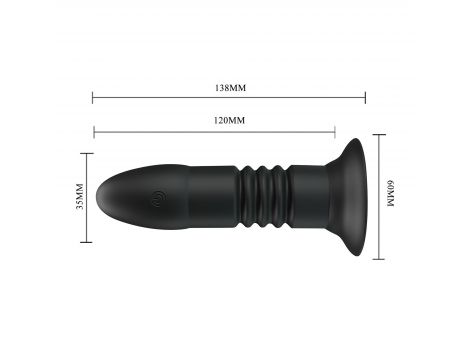MR PLAY - VIBRATING ANAL PLUG 4 vibrations 4 thrusting Remote Control - 7