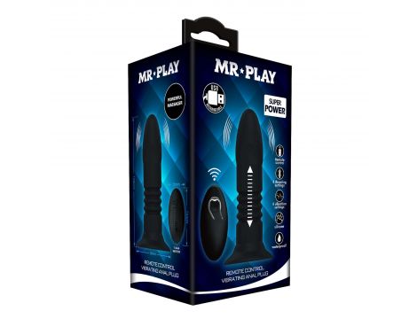 MR PLAY - VIBRATING ANAL PLUG 4 vibrations 4 thrusting Remote Control - 6