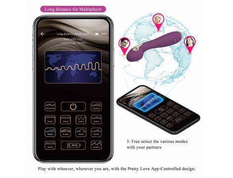 PRETTY LOVE - HECTOR, 12 vibration functions 5 electric shock functions Mobile APP remote control - 16