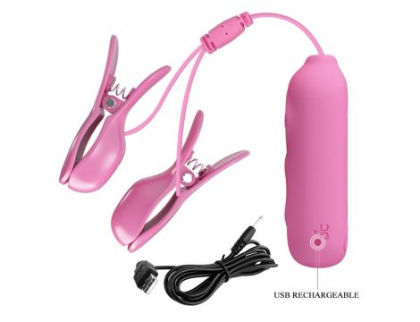 PRETTY LOVE -NIPPLE CLIP, 7 vibration functions 3 electric shock functions - 5