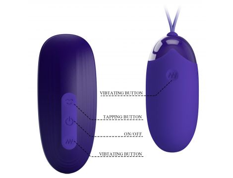 Fioletowe silikonowe jajeczko wibrujące Pretty Love Orthus Youth USB - 5