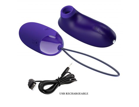 Fioletowe silikonowe jajeczko wibrujące Pretty Love Orthus Youth USB - 7