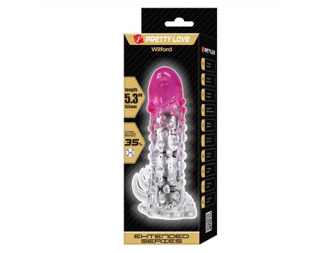 Przedłużka penisa Wilford Pretty Love 13,5 cm wodoodporna z analnym - 5