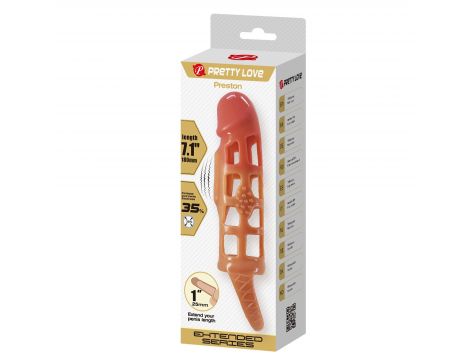 Przedłużka na penisa Pretty Love Preston 18 cm TPR - 5