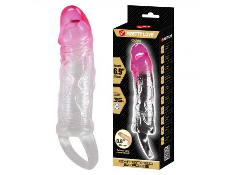 Przedłużka na penisa Pretty Love Odes 17,5 cm TPR wodoodporna - 5