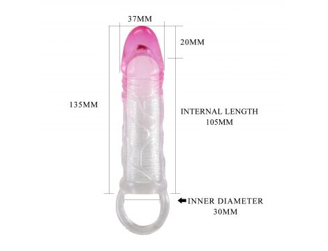 Przedłużka na penisa Pretty Love Odes 17,5 cm TPR wodoodporna - 8