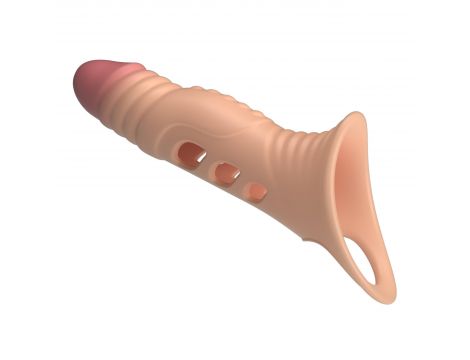 Realistyczna wibrująca nakładka na penisa Pretty Love 22 cm - 6