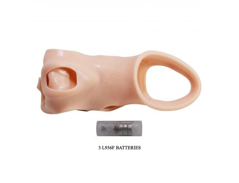 Realistyczna wibrująca nakładka na penisa Pretty Love 22 cm - 9